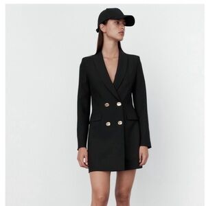 PrettyLittleThing black blazer dress